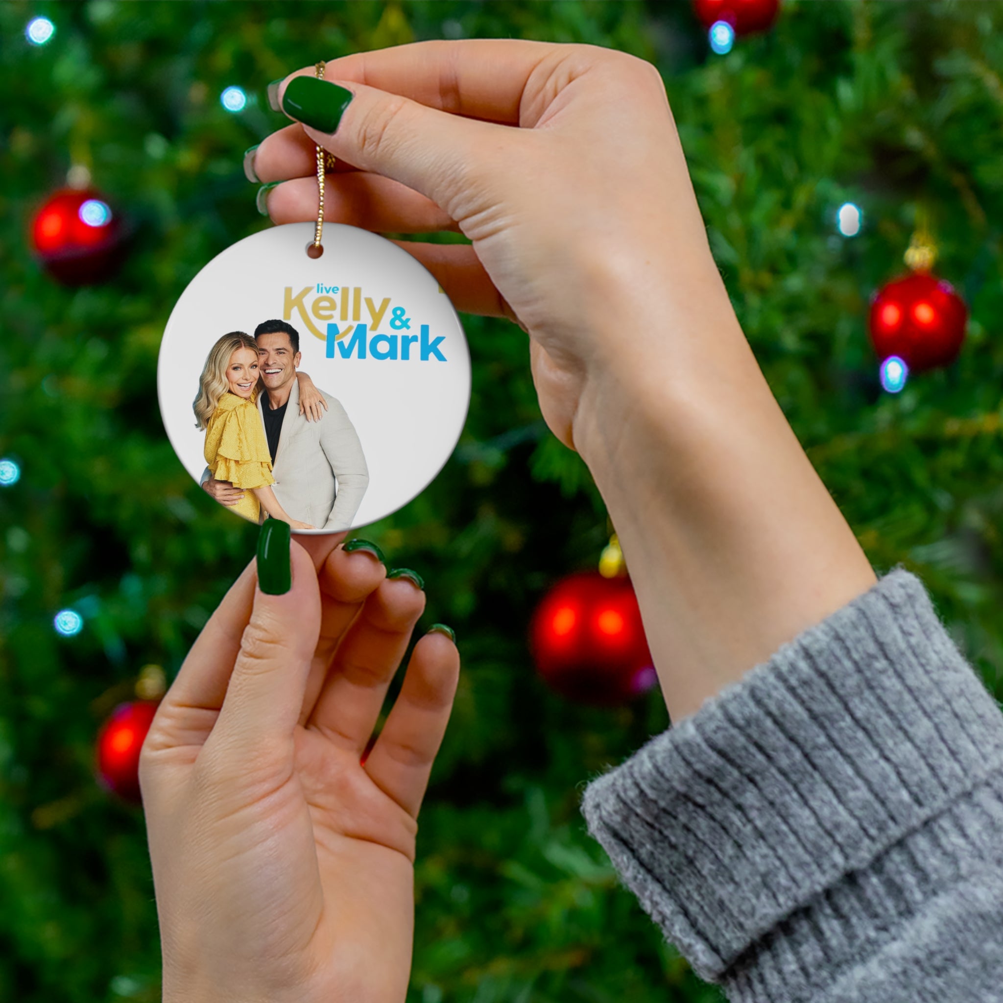 Live Kelly and Mark- Ceramic Ornament, 4 Shapes - Creations by Chris and Carlos